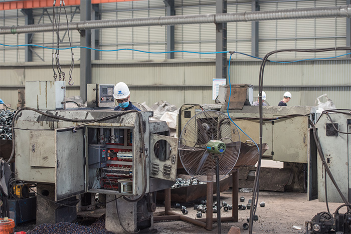 冀州网架配件-锥头加工车间